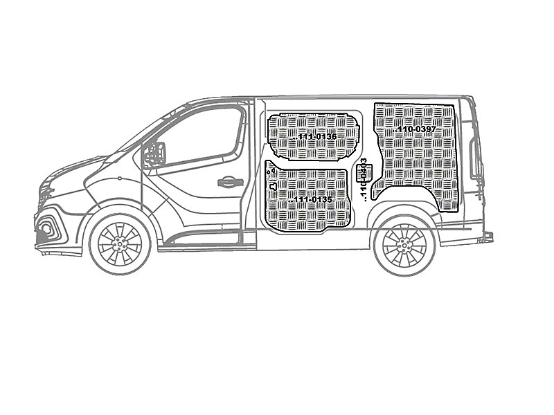 Pianale in alluminio Mandorlato per - Citroen JUMPY dal 2016